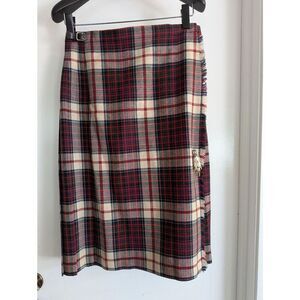 Vintage Size 14.Jedburgh Kiltmakers Scotland Women'Classic Tartan Wrap Skirt